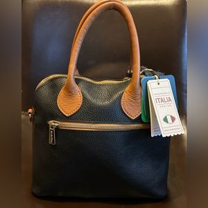 Valentina Genuine Leather made in Italy beautiful and Elegant small Dome satchel